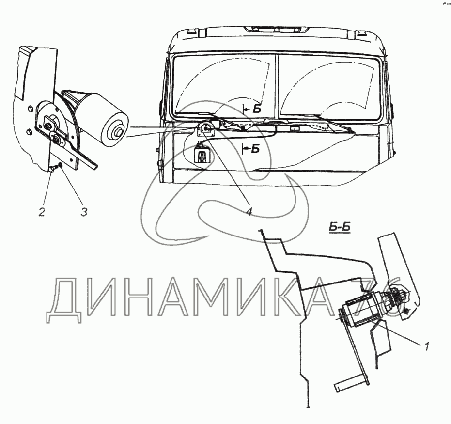 Камаз 4308 схема стеклоочистителя