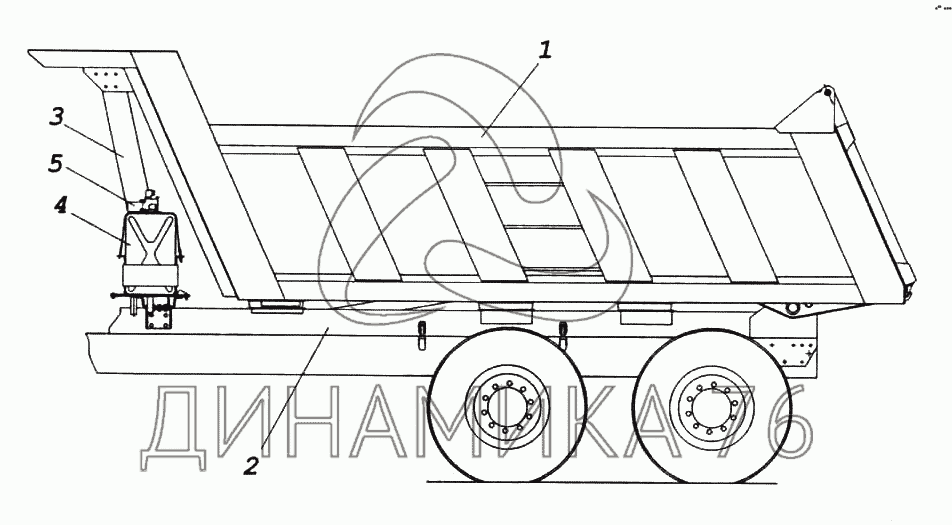 Самосвальная установка камаз