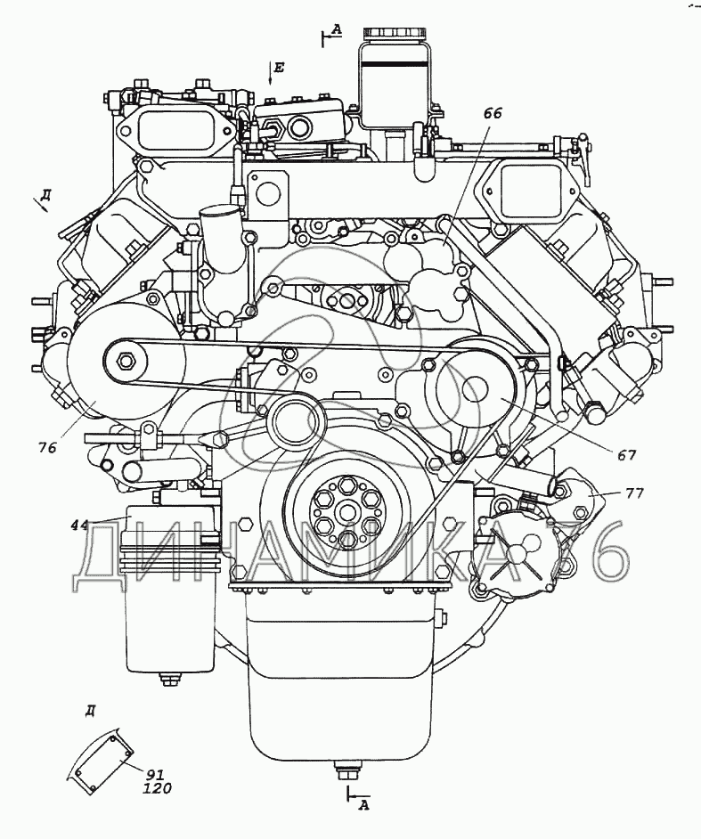 Ремень генератора камаз евро 5 схема