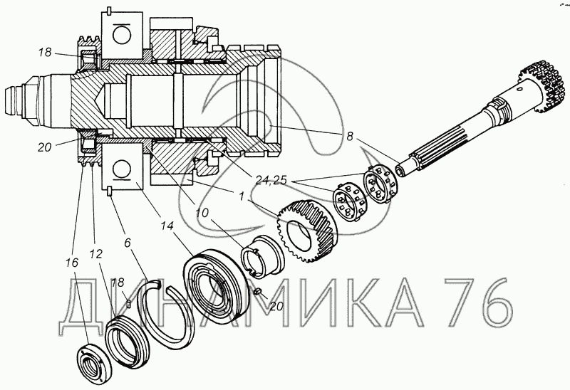 Коробка 152 камаз схема