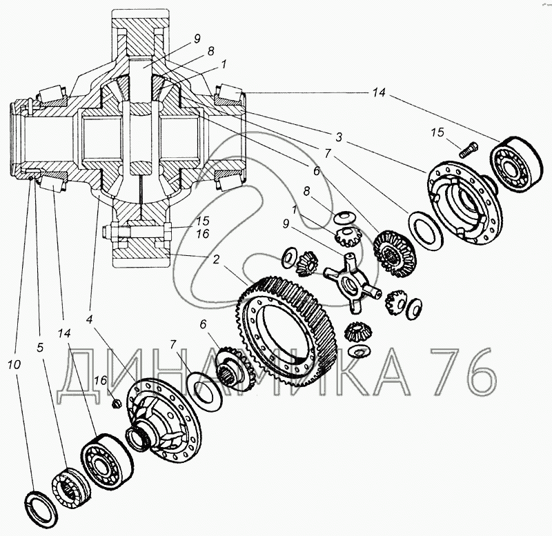 Межосевой дифференциал камаз 5320 схема
