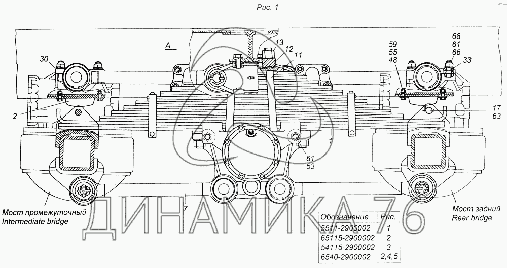 Задняя тележка камаз 6520 схема