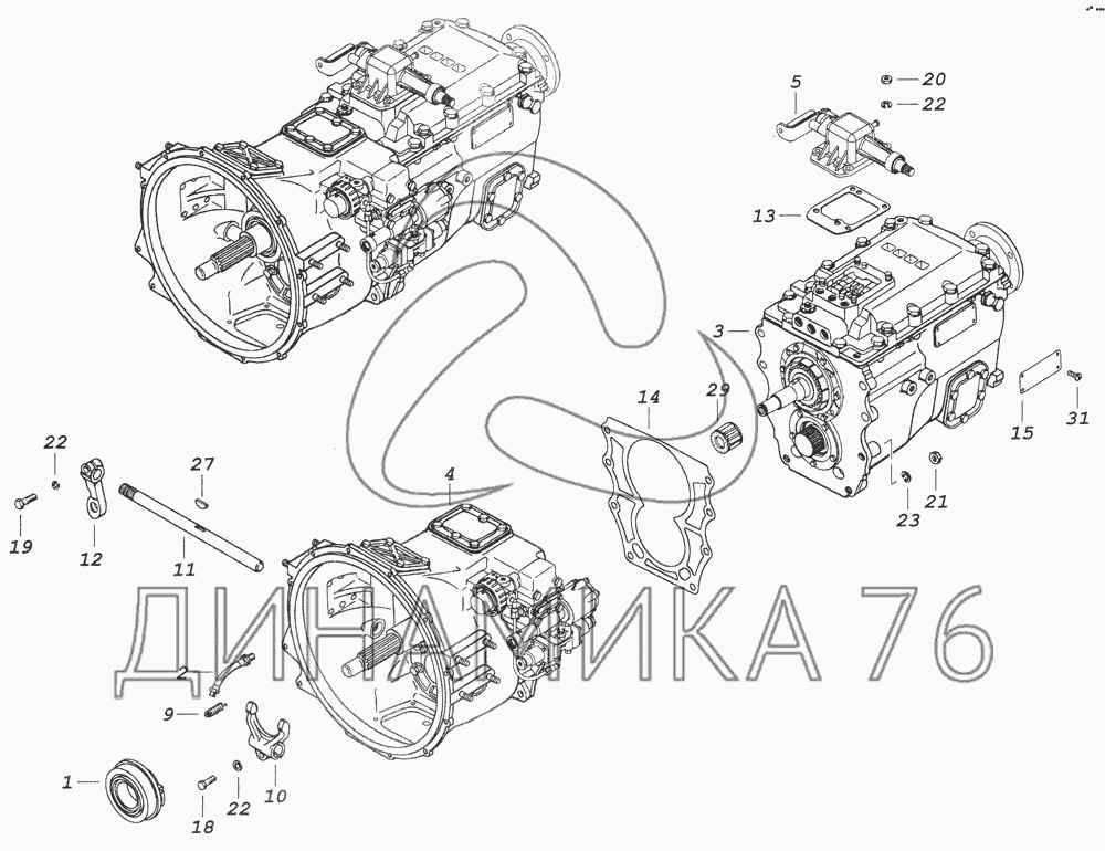 Коробка 152 камаз схема