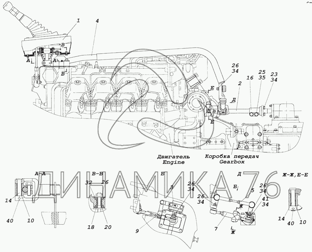 Кулиса кпп камаз 6520 коробка zf схема