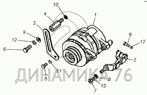 Схема электрооборудования КрАЗ 64372, 6133М6