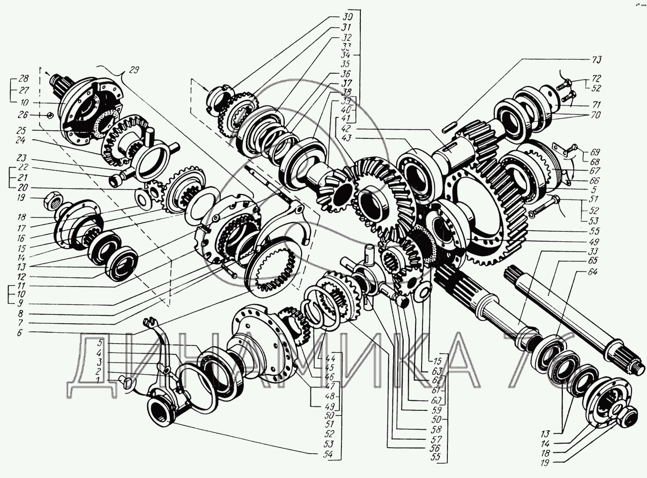 Электросхема краз 65055 цветная