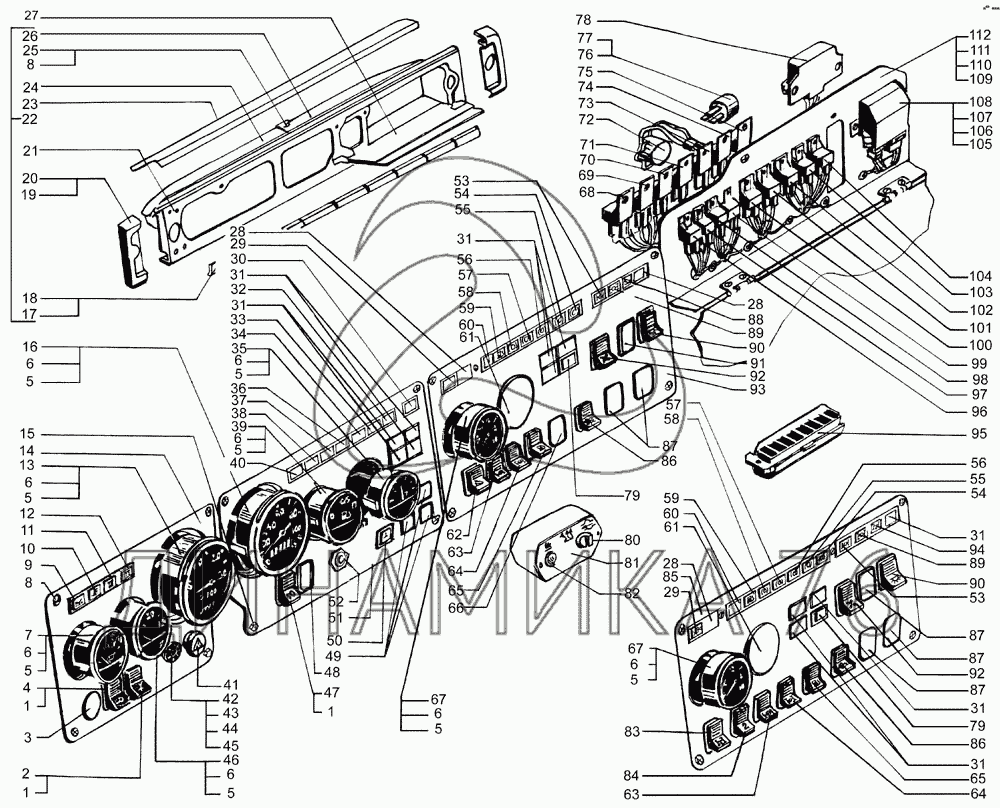 Панель приборов краз