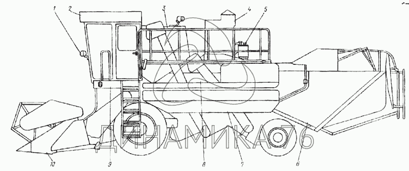 Схема комбайна нива