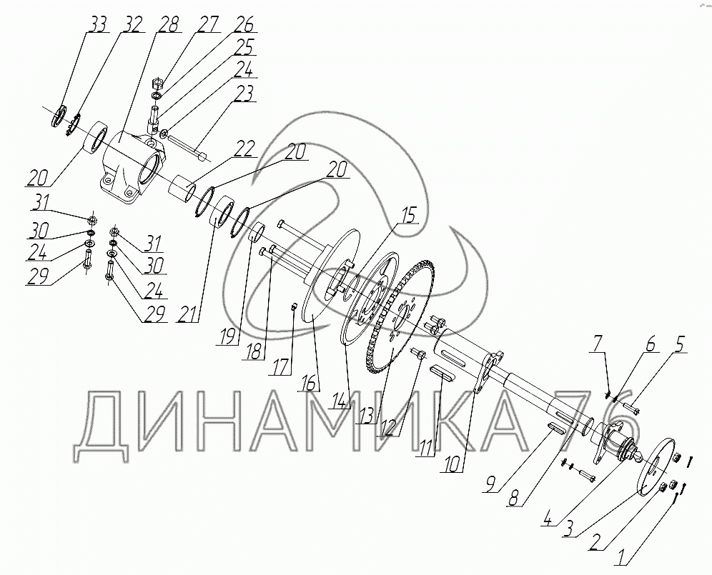 Чертеж вариатора комбайна