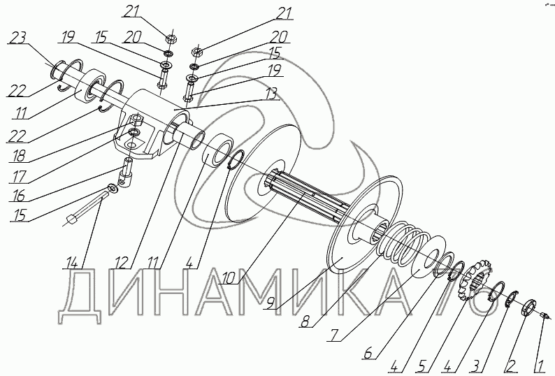 Чертеж вариатора комбайна