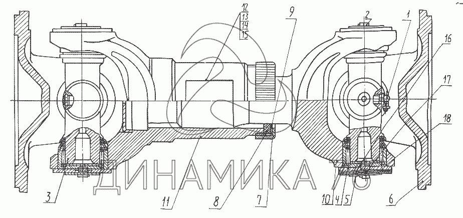 Карданная передача камаз чертеж