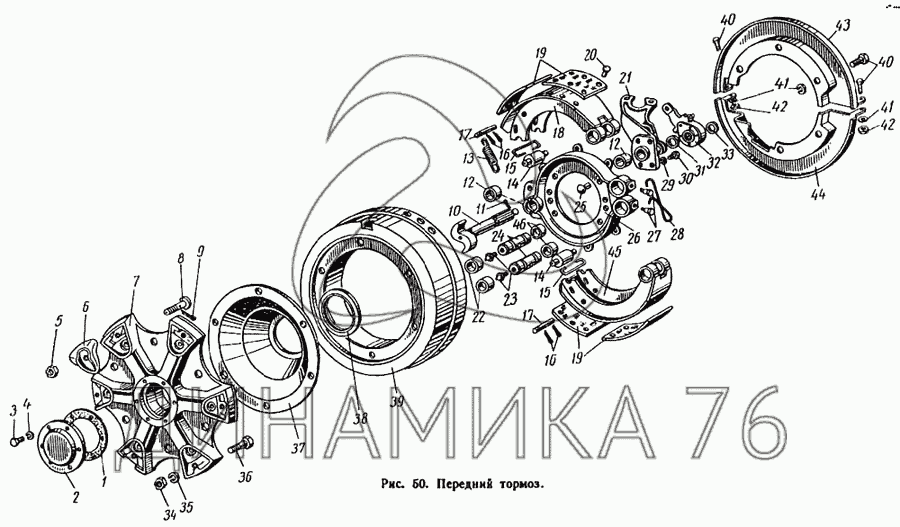 Схема тормозов автобуса лиаз