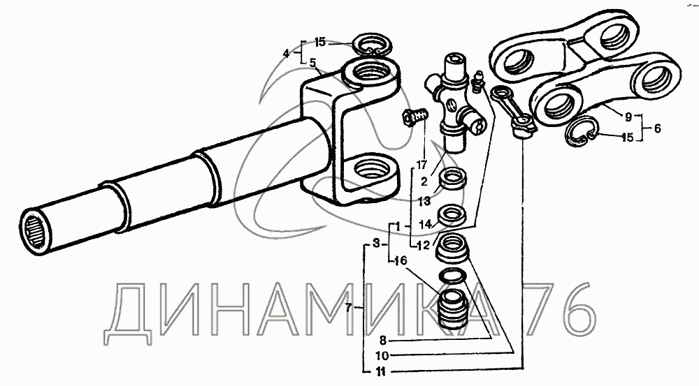 Шарнир т40а 2304010 б1 поворотный