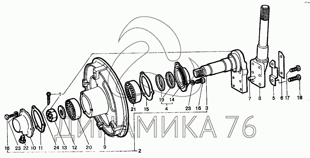 Схема ступицы газель