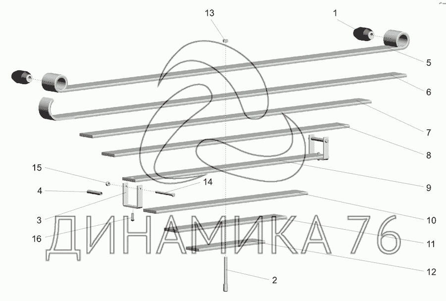 Рессора маз зубренок задняя