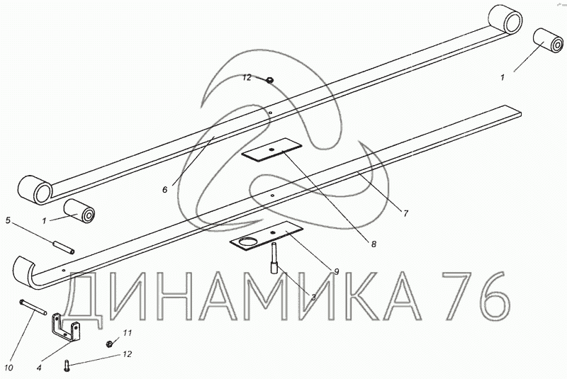 Рессора маз зубренок задняя