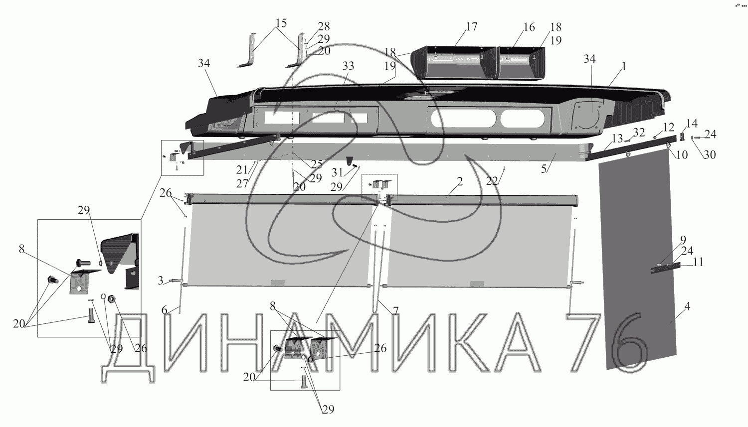 Спальная полка на маз зубренок