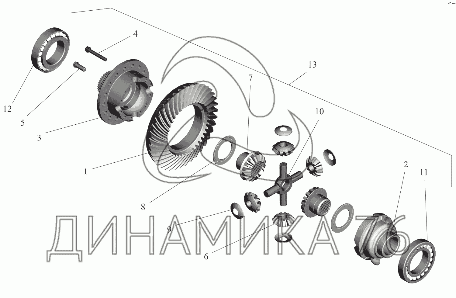 Мост маз зубренок. Дифференциал заднего моста МАЗ 4370. МАЗ 4370 Зубренок задний мост. Хвостовик редуктора заднего моста МАЗ 4370. Сателлиты МАЗ 4370.