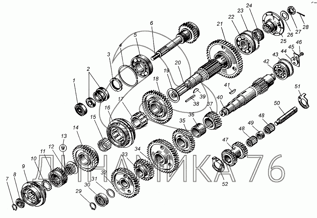 Коробка передач маз 5 ступенчатая схема