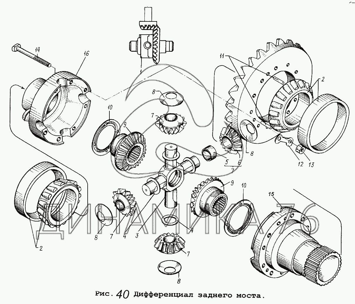 Дифференциал заднего моста камаз