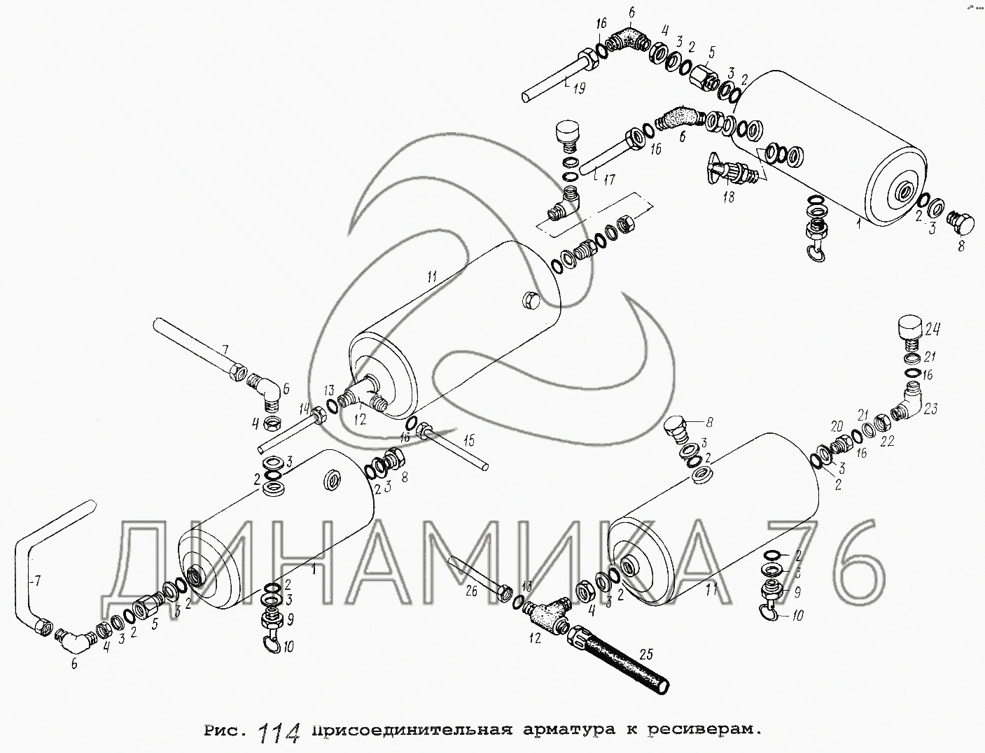 Маз 5516 схема тормозной системы