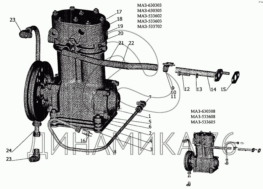Компрессор ямз 236 схема