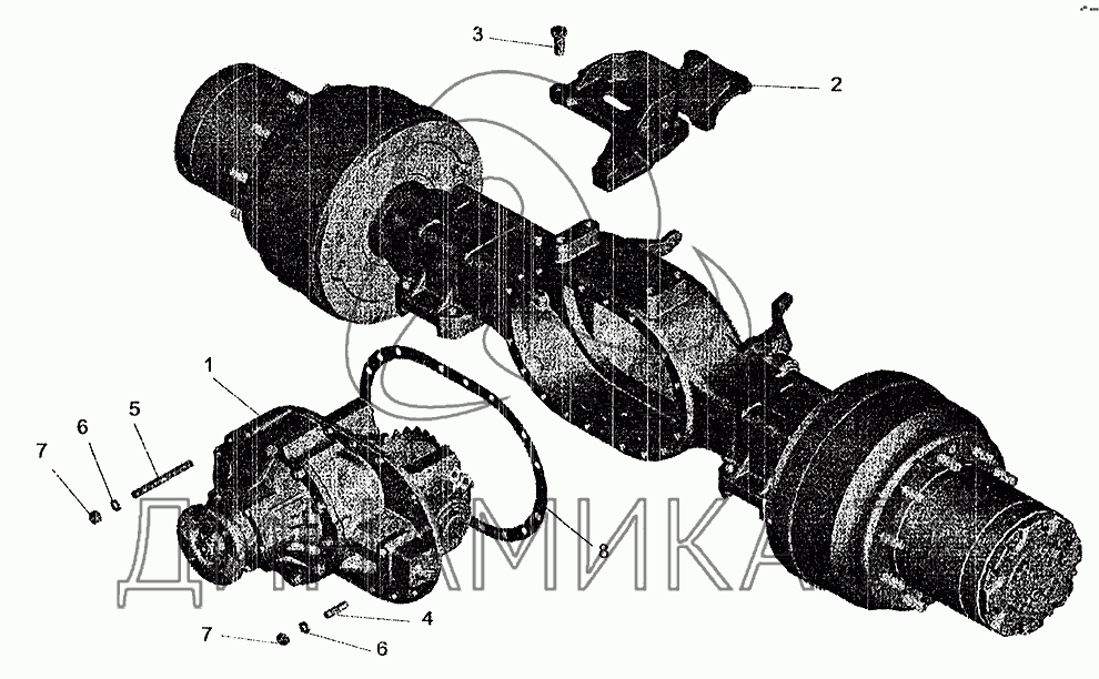 Задний мост маз