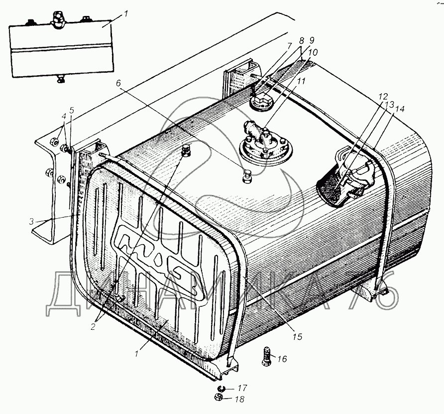 Топливный бак камаз схема