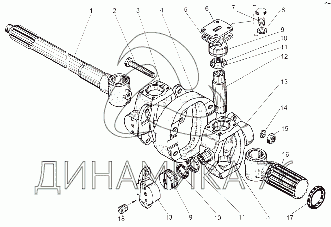 Поворотный кулак маз чертеж