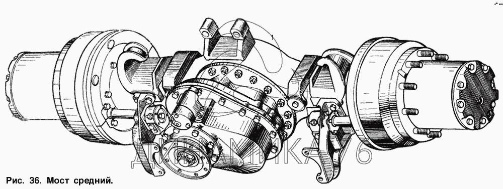 Средний мост маз схема