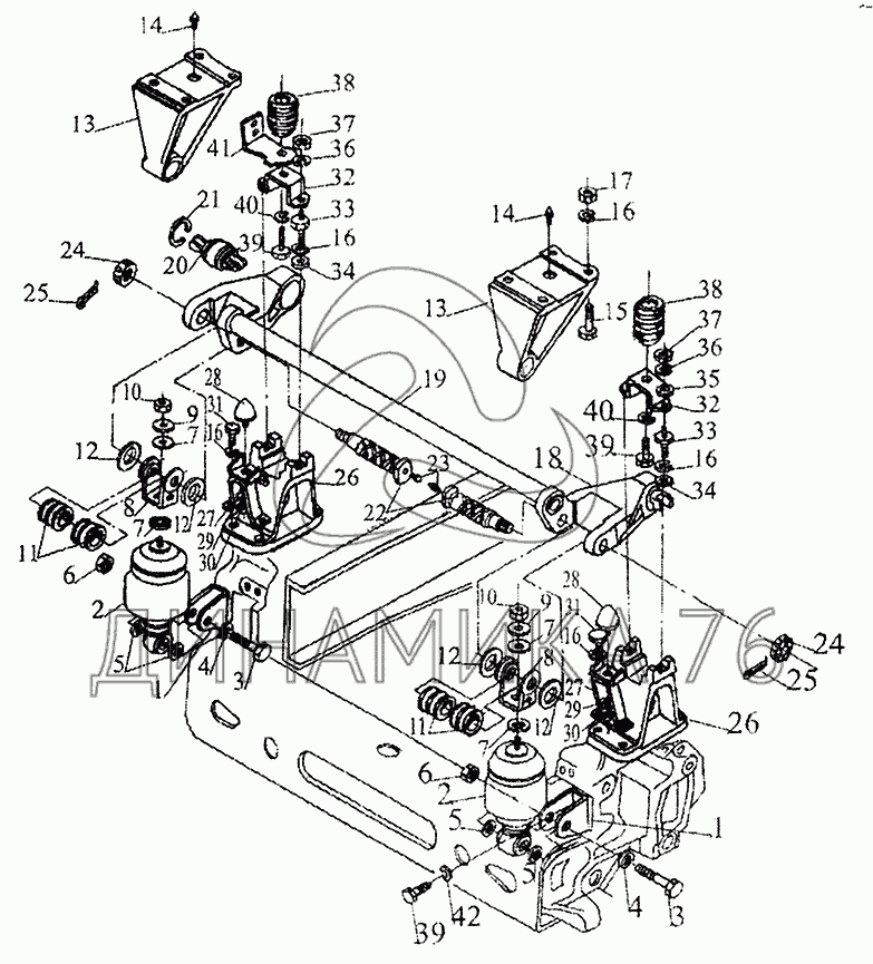 Подвеска кабины маз 5440 схема - 98 фото