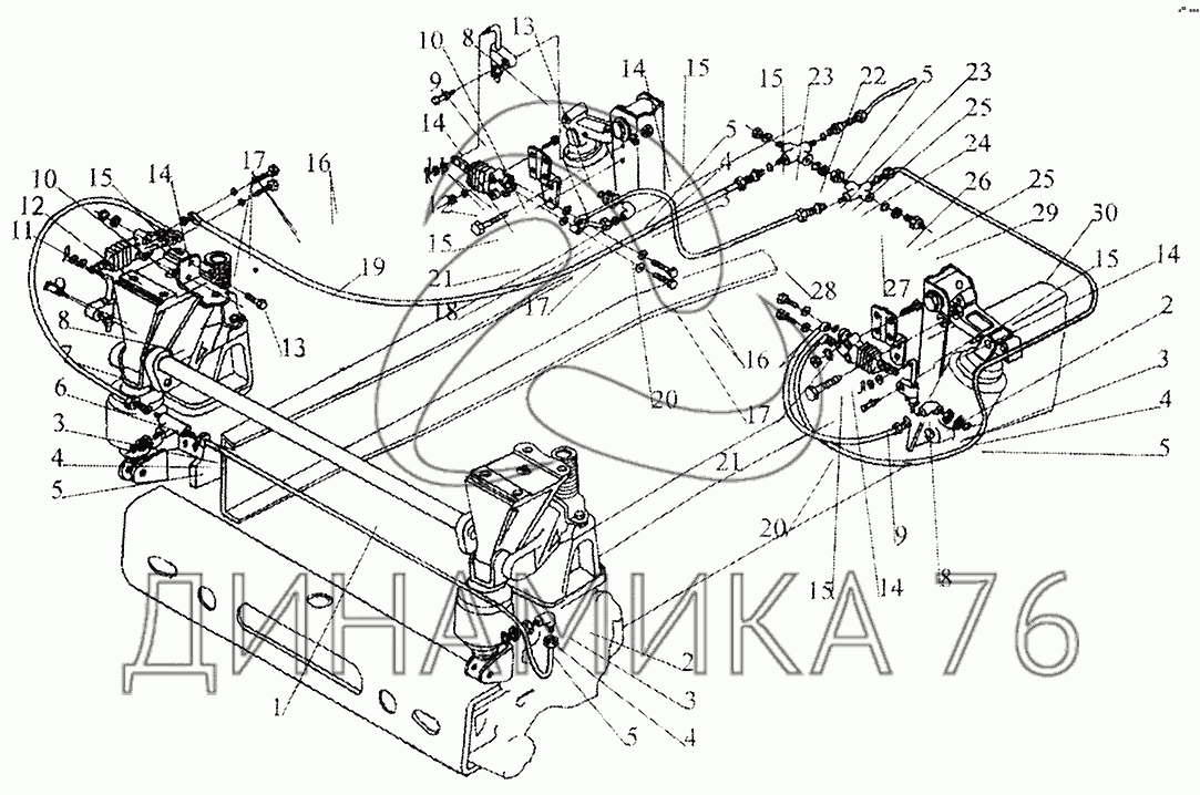 Маз 5440 схема воздушная система