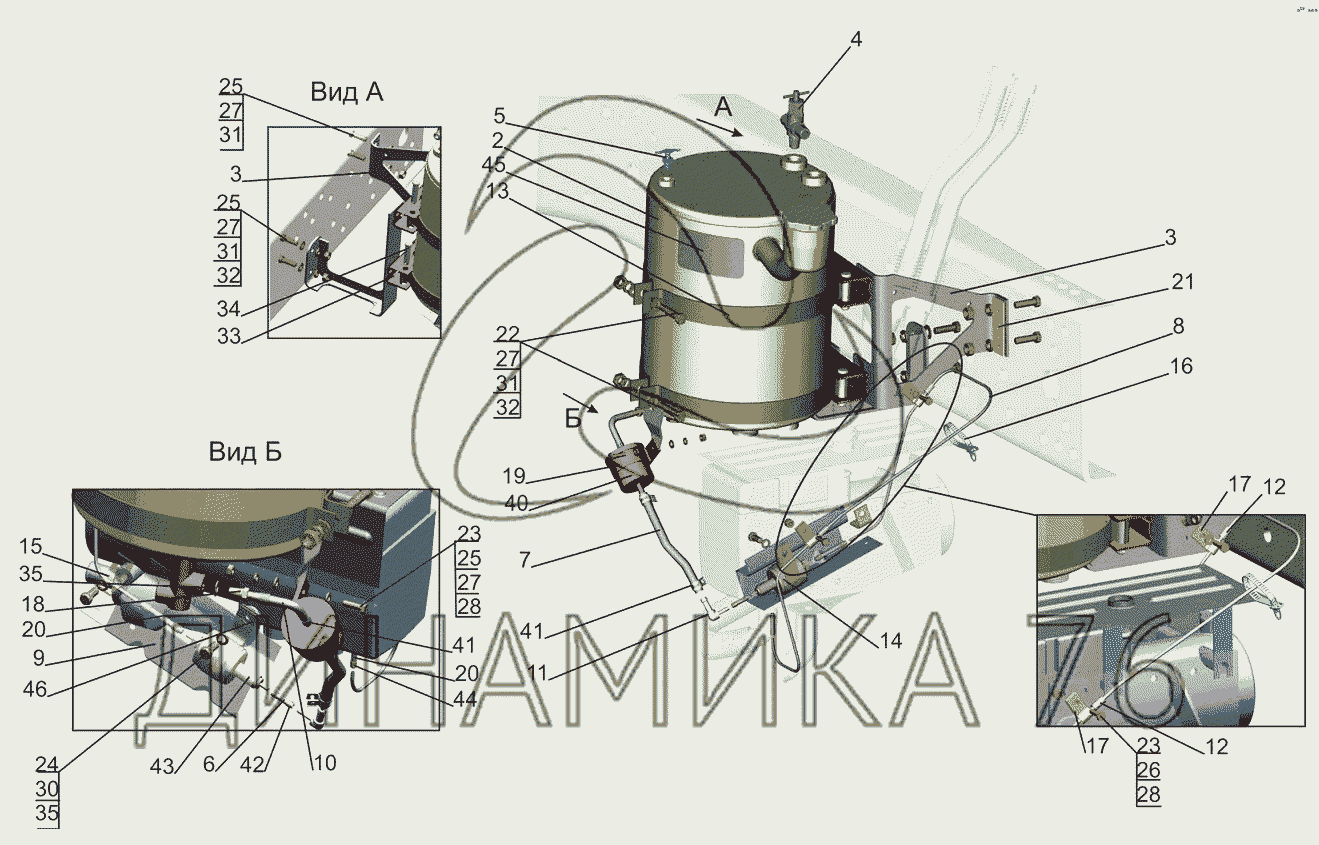 Трубка обратки маз 5440