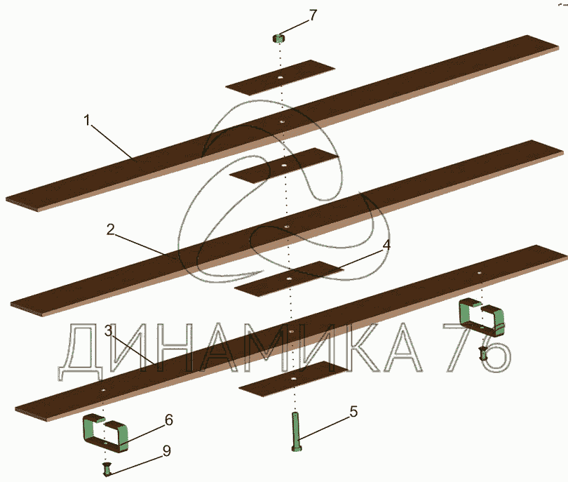 Рессора дополнительная маз