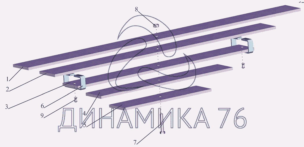 Рессора дополнительная маз