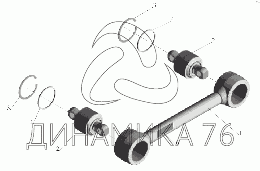 Штанга реактивная маз 5440