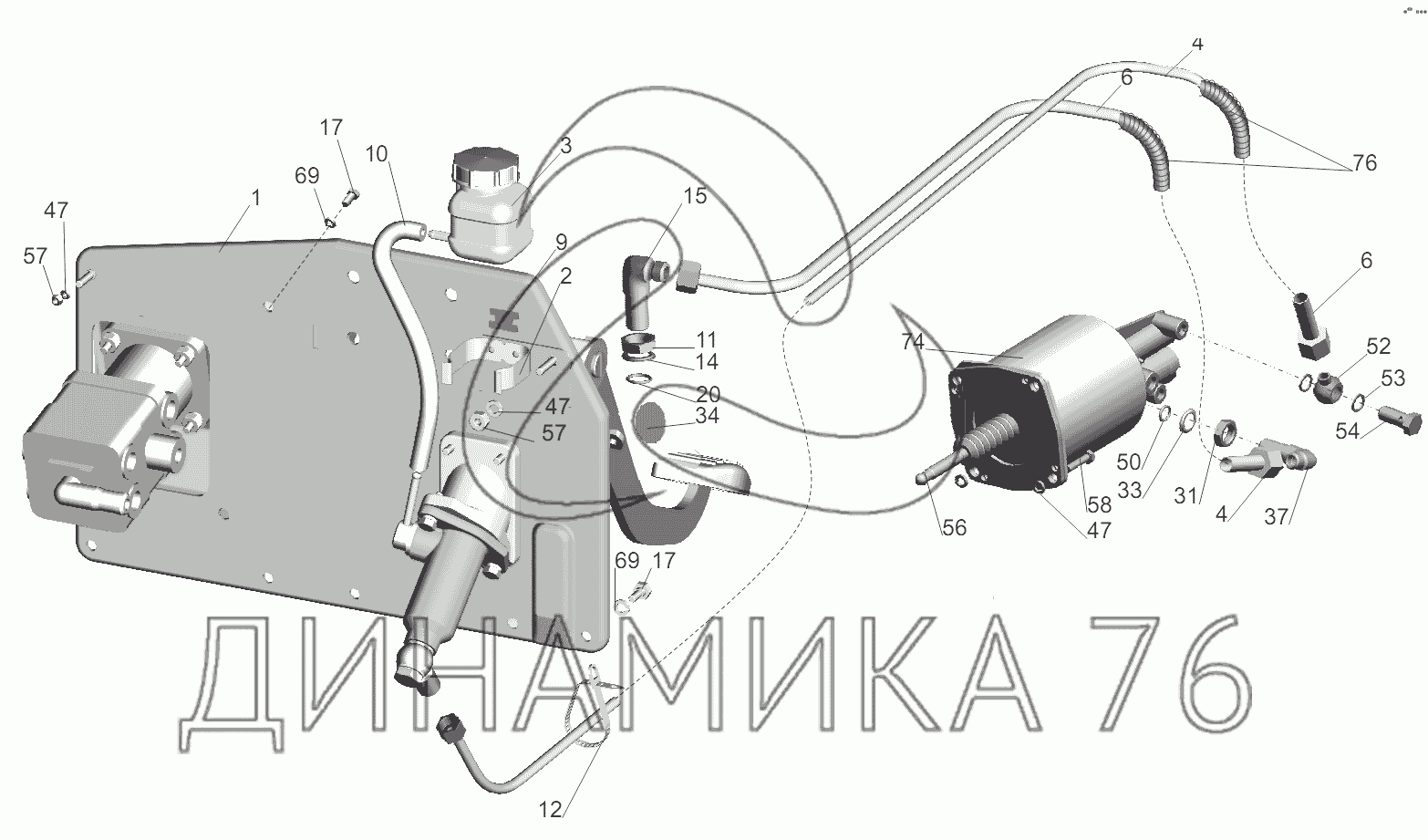 Сцепление маз 5440 схема