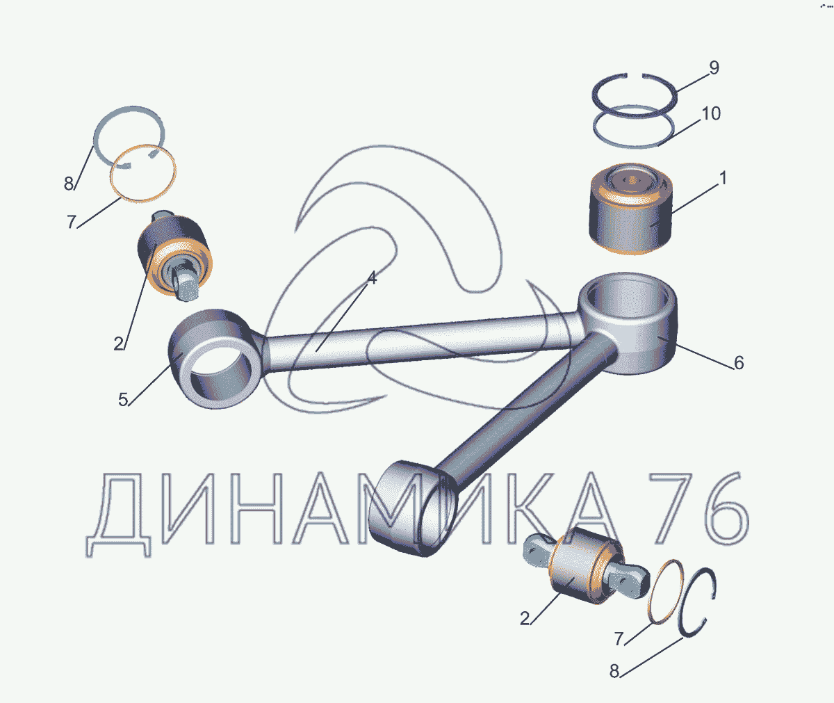 Шарнир реактивной тяги маз 5440