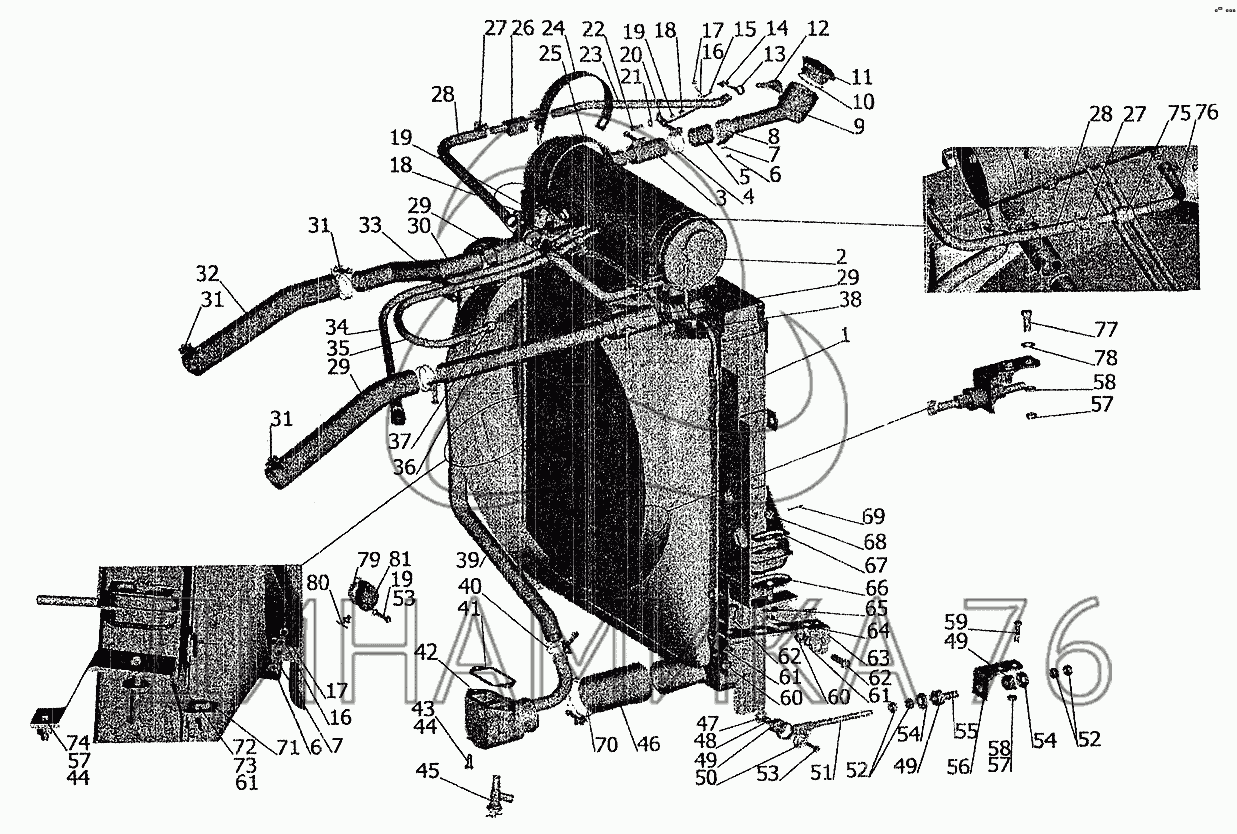 Маз схема охлаждения двигателя маз