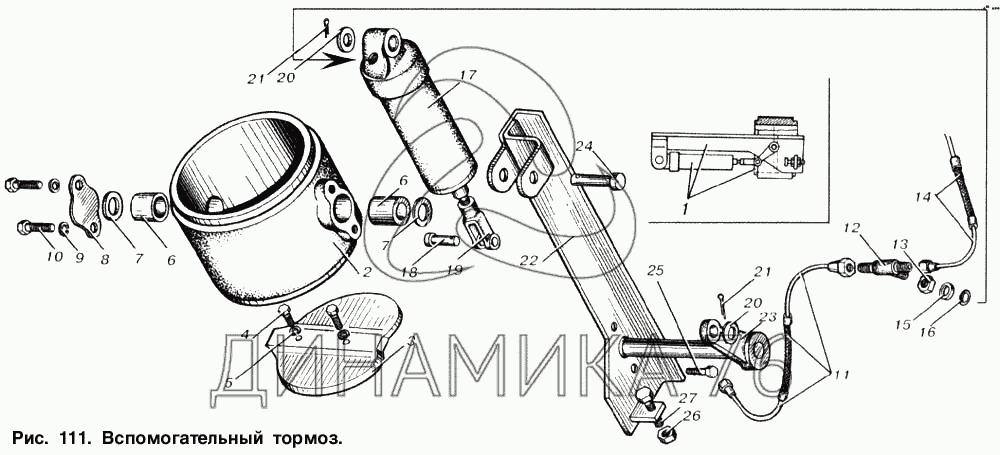 Вспомогательный тормоз маз