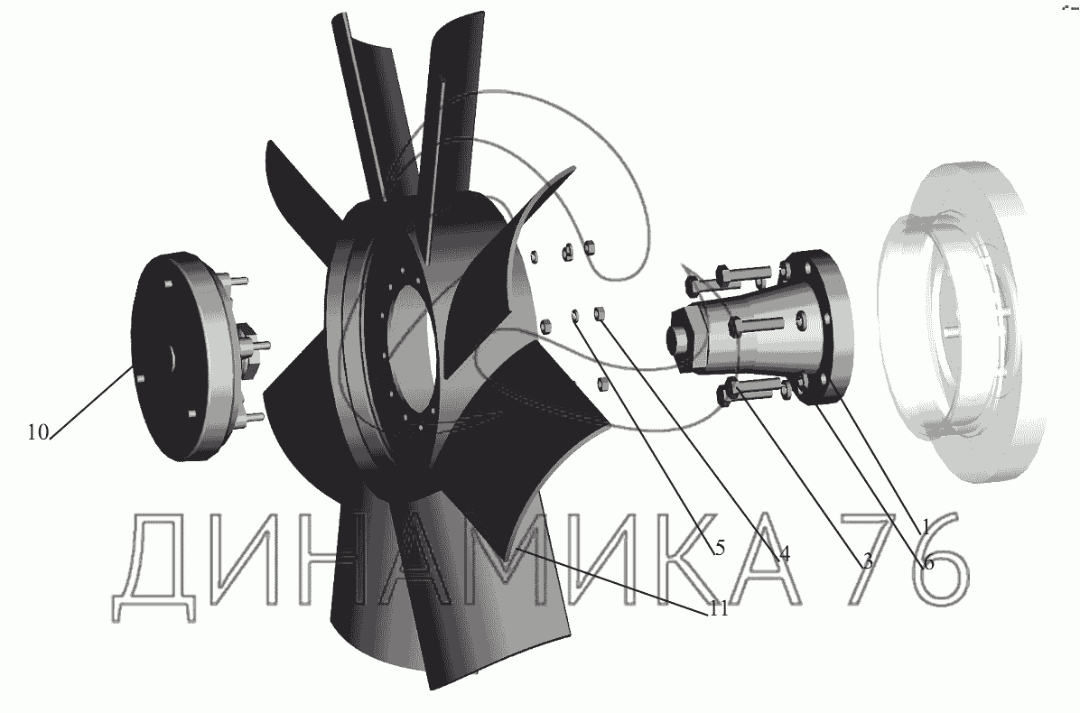 Установка муфты вентилятора на МАЗ-631236