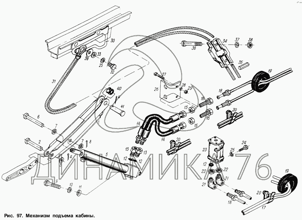 Схема подъема кабины