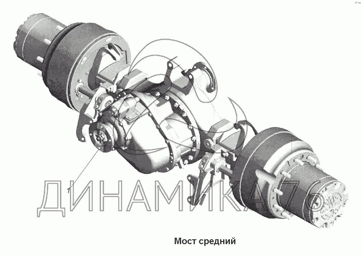 Маз средний мост схема