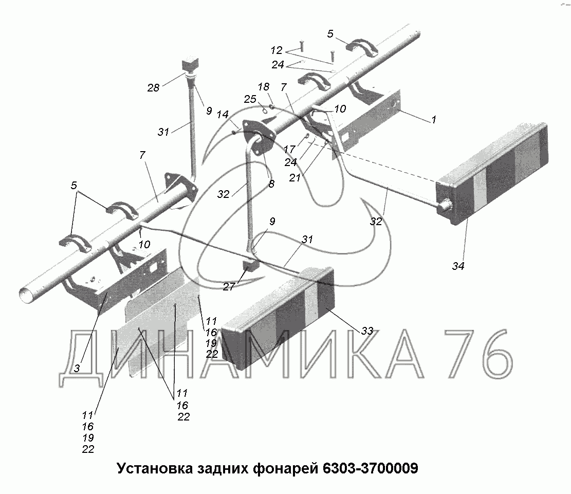 Маз 6303 схема электрооборудования