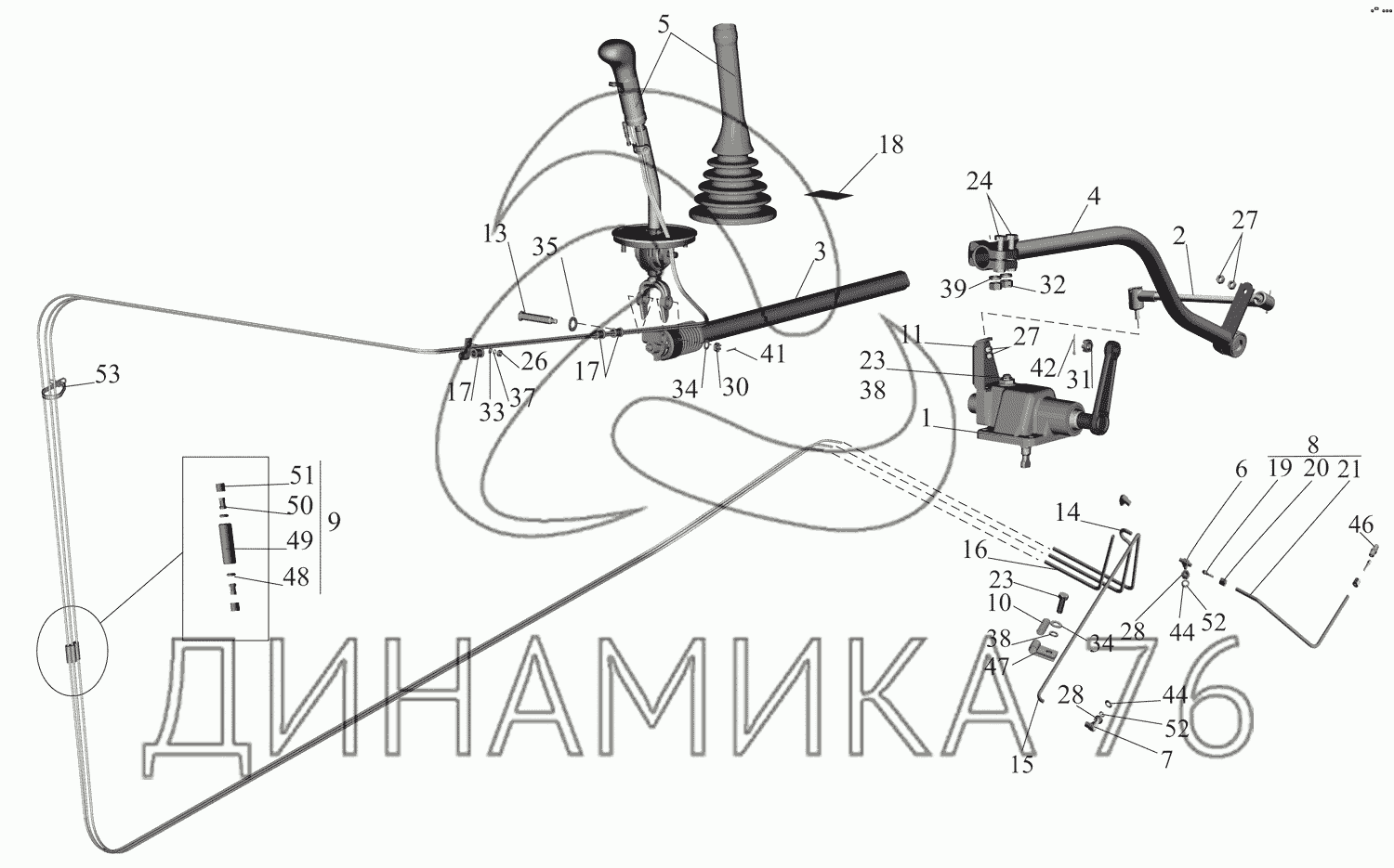 Схема переключения передач маз 551605