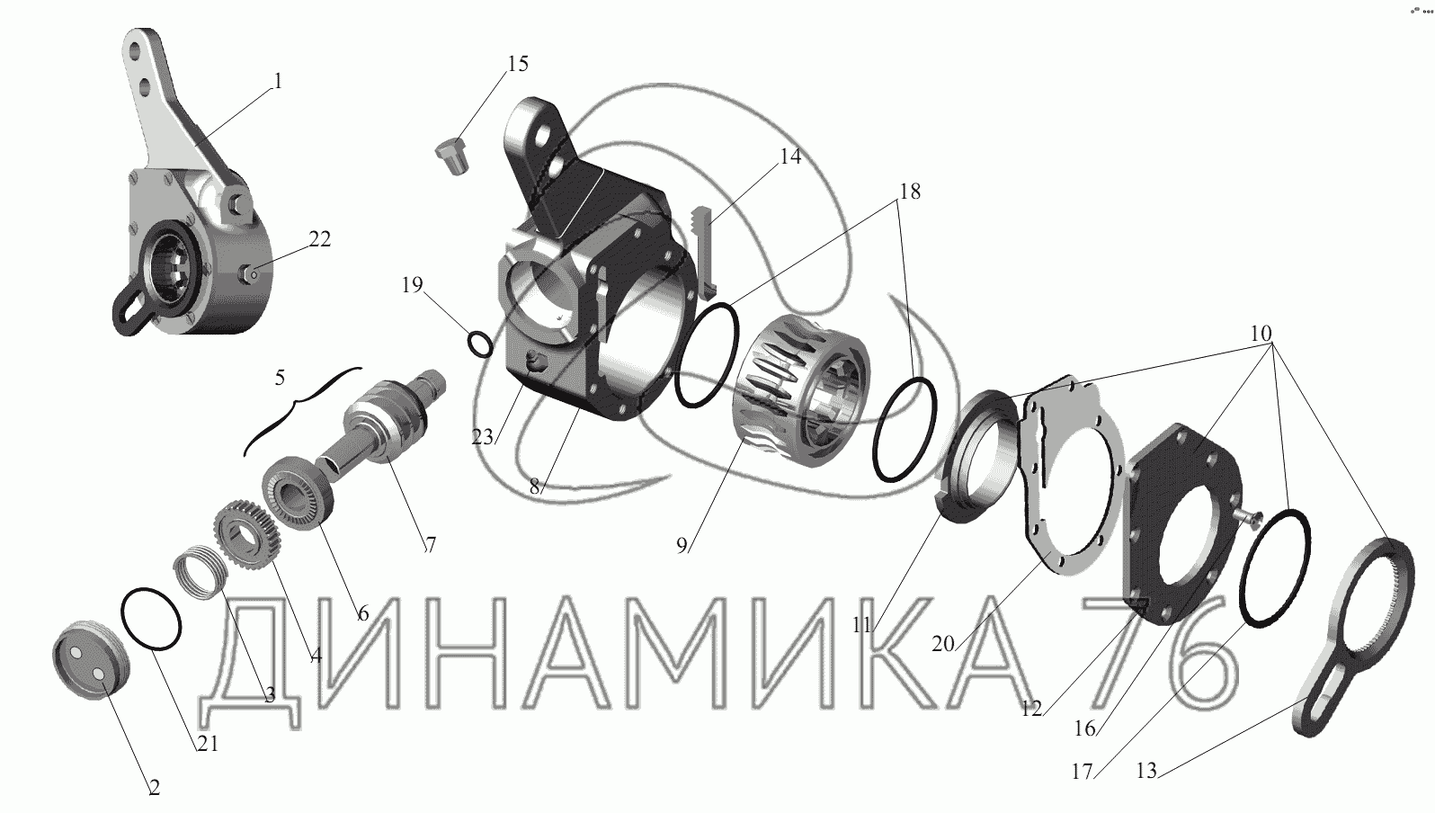 Рычаг регулировочный на МАЗ-6422, 5432 - Схема, каталог деталей, стоимость,  запчасти (192b9)