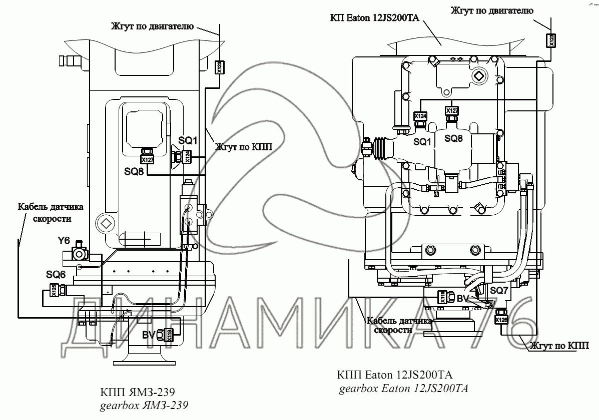 Коробка итон 10 схема