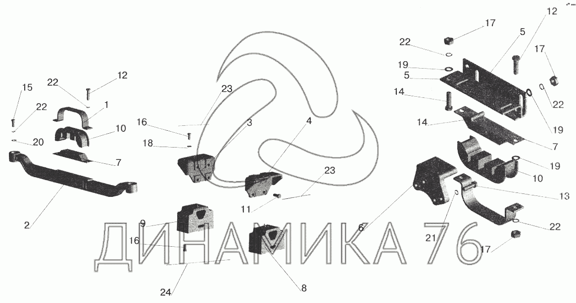 Крепление двигателя маз