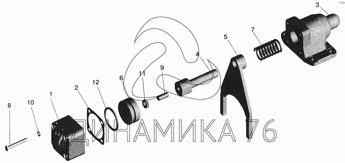 Межосевая блокировка маз схема