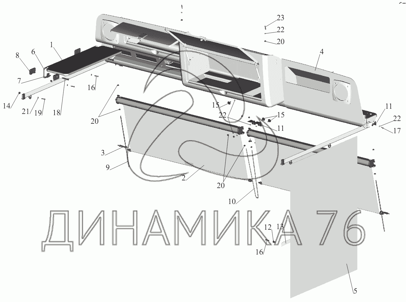 Полка на маз 5440